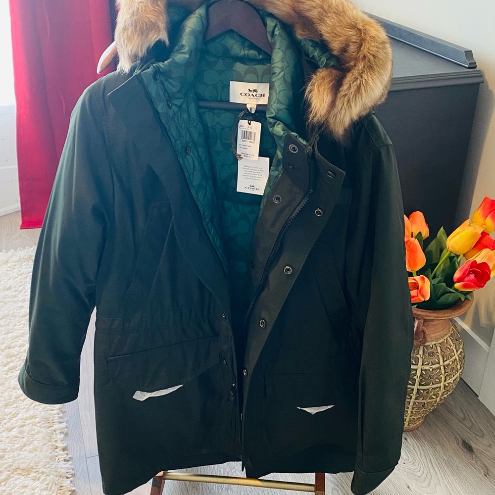 COACH 3 in 1 Dark Green Parka